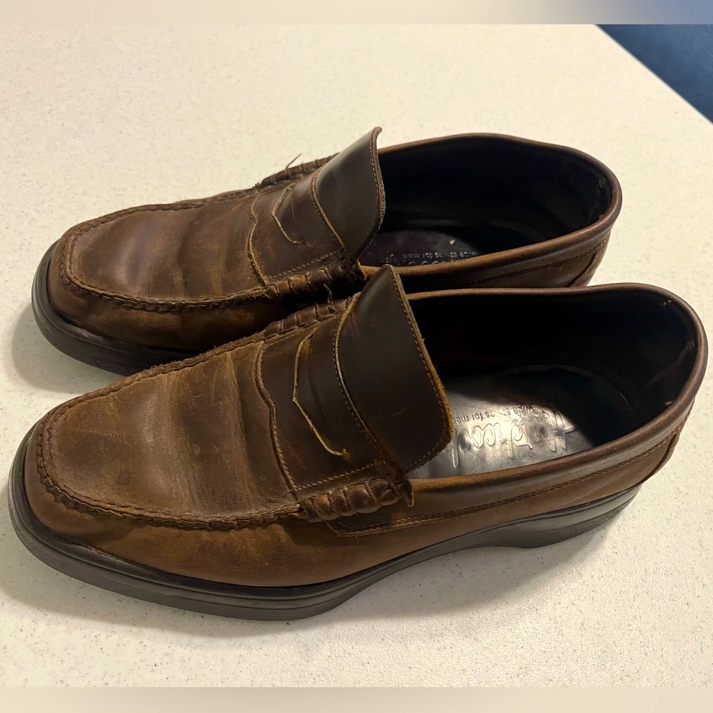 Reduced-Brown Leather Slip-On Loafers from Hitchcock for an Extra Wide Man - Picture 2 of 7